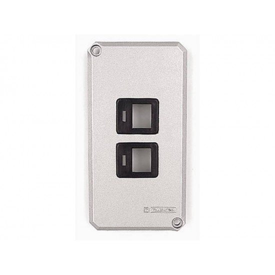 TAMPA 2 POSTOS CENTRAL 20X17 RJ 45 EM ALUMINIO PARA CONDULETE 1 PINTURA EPOXI TRAMONTINA