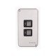 TAMPA 2 POSTOS CENTRAL 20X17 RJ 45 EM ALUMINIO PARA CONDULETE 1 PINTURA EPOXI TRAMONTINA