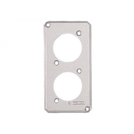 KIT 6 UNI TAMPA 2 POSTOS REDONDO EM ALUMINIO PARA CONDULETE 1 COM PINTURA EPOXI TRAMONTINA
