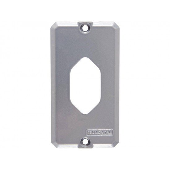 KIT 6 UNI TAMPA 1 POSTO VERTICAL TOMADA ALUMINIO PARA CONDULETE 1 2 E 3 4 C PINTURA EPOXI TRAMONTINA