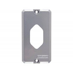 TAMPA 1 POSTO VERTICAL TOMADA ALUMINIO PARA CONDULETE 1 2 E 3 4 C PINTURA EPOXI TRAMONTINA