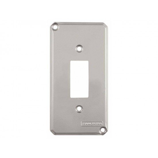 KIT 6 UNI TAMPA 1 POSTO VERTICAL EM ALUMINIO PARA CONDULETE 1 SEM PINTURA TRAMONTINA