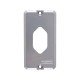KIT 6 UNI TAMPA 1 POSTO VERTICAL TOMADA EM ALUMINIO PARA CONDULETE 1 2 E 3 4 SEM PINTURA TRAMONTINA