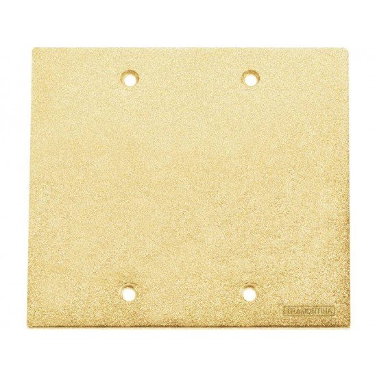 TAMPA 4X4 EM ALUMINIO CEGA COM PINTURA EPOXI DOURADA TRAMONTINA