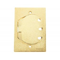 KIT 6 UNI TAMPA 4X2 EM ALUMINIO COM 1 UNHA PARA TOMADA RJ45 COM PINTURA EPOXI DOURADA TRAMONTINA