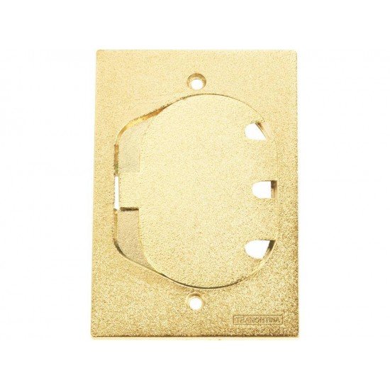 KIT 6 UNI TAMPA 4X2 EM ALUMINIO COM 1 UNHA PARA TOMADA RJ45 COM PINTURA EPOXI DOURADA TRAMONTINA