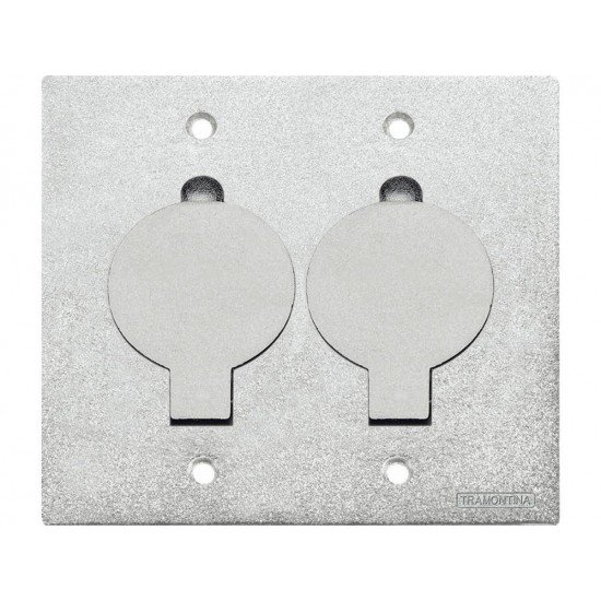 TAMPA 4X4 EM ALUMINIO COM 2 UNHAS REDONDA COM PINTURA EPOXI CROMADA TRAMONTINA