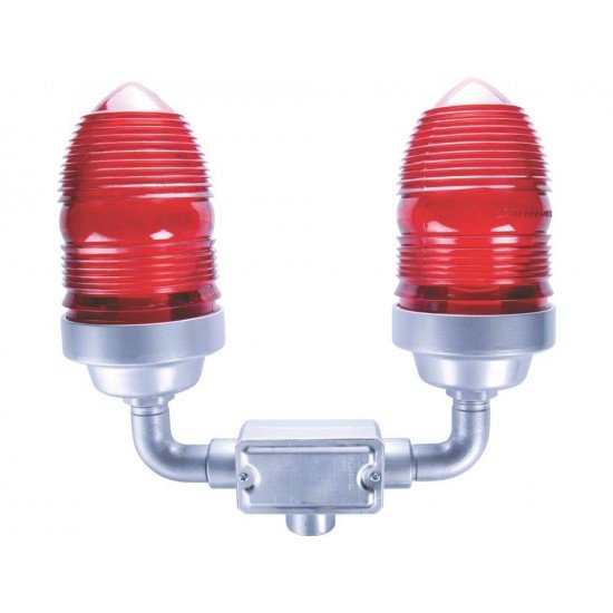 SINALIZADOR DUPLO 60W INCOLOR COM BASE EM ALUMINIO E GLOBO EM TERMOPLASTICO TRAMONTINA