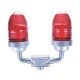 SINALIZADOR DUPLO 60W INCOLOR COM BASE EM ALUMINIO E GLOBO EM TERMOPLASTICO TRAMONTINA