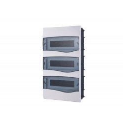 QUADROS DE DISTRIBUICAO EMBUTIR 36 DISJUNTOR DIN TRANSPARENTE TRAMONTINA