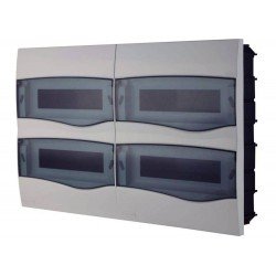 QUADROS DE DISTRIBUICAO EMBUTIR 48 DISJUNTOR DIN TRANSPARENTE TRAMONTINA