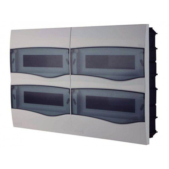 QUADROS DE DISTRIBUICAO EMBUTIR 48 DISJUNTOR DIN TRANSPARENTE TRAMONTINA