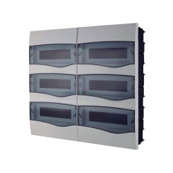 QUADROS DE DISTRIBUICAO EMBUTIR 72 DISJUNTOR DIN TRANSPARENTE TRAMONTINA