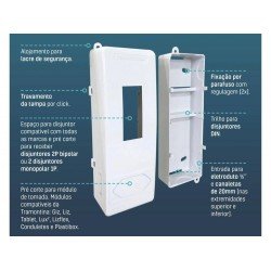 CAIXA DE PROTECAO EM TERMOPL STICO PARA DISJUNTOR TRAMONTINA