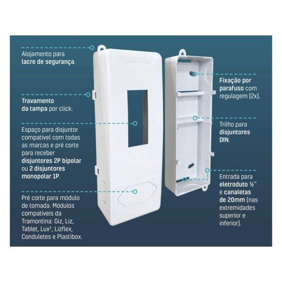CAIXA DE PROTECAO EM TERMOPL STICO PARA DISJUNTOR TRAMONTINA