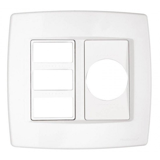 PLACA 3 POSTOS MAIS 1 POSTO REDONDO 4X4 TRAMONTINA