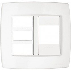 PLACA 3 POSTOS MAIS 1 MODULO E MEIO 4X4 TRAMONTINA