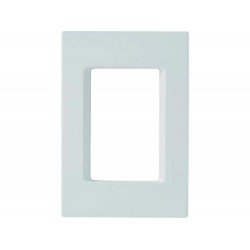 PLACA + SUPORTE 4X2 TERMOPLASTICO 3 POSTOS JUNTOS LINHA IZY FLAT BRANCO FOSCO TRAMONTINA