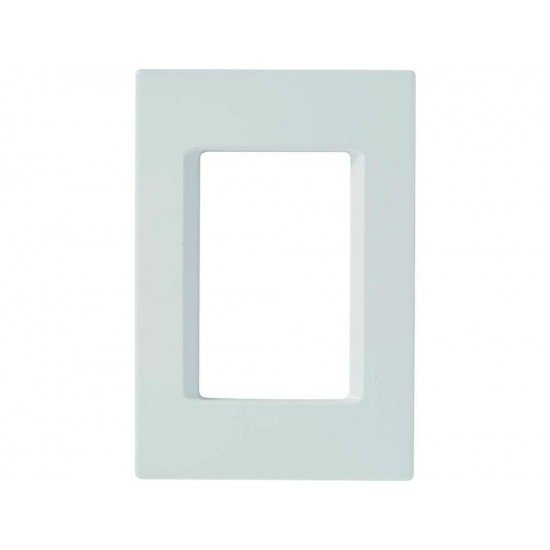 PLACA + SUPORTE 4X2 TERMOPLASTICO 3 POSTOS JUNTOS LINHA IZY FLAT BRANCO FOSCO TRAMONTINA