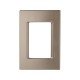 PLACA + SUPORTE 4X2 EM TERMOPLASTICO 3 POSTOS JUNTOS LINHA IZY FLAT OURO VELHO TRAMONTINA