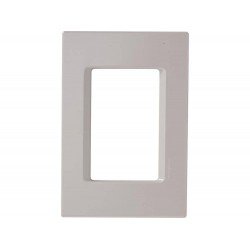 PLACA + SUPORTE 4X2 TERMOPLASTICO 3 POSTOS JUNTOS LINHA IZY FLAT BRANCO PEROLA TRAMONTINA