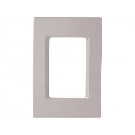 PLACA + SUPORTE 4X2 TERMOPLASTICO 3 POSTOS JUNTOS LINHA IZY FLAT BRANCO PEROLA TRAMONTINA