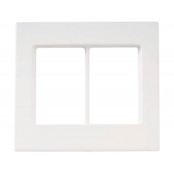 PLACA + SUPORTE 4X4 TERMOPLASTICO 6 POSTOS JUNTOS LINHA IZY FLAT BRANCO FOSCO TRAMONTINA