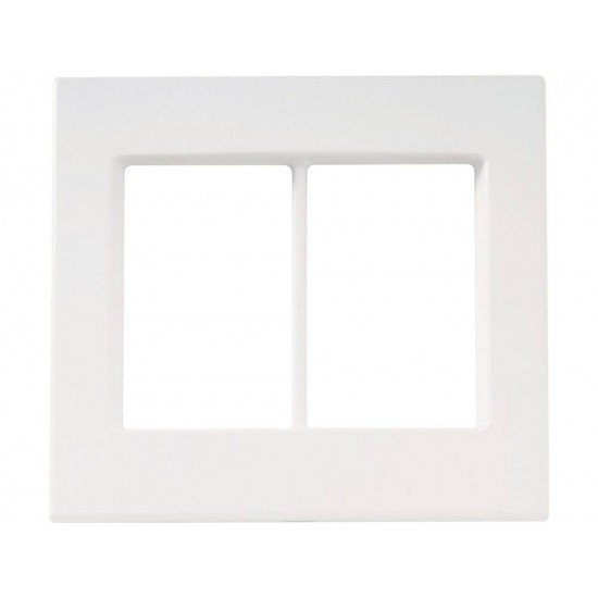 PLACA + SUPORTE 4X4 TERMOPLASTICO 6 POSTOS JUNTOS LINHA IZY FLAT BRANCO FOSCO TRAMONTINA