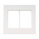 PLACA + SUPORTE 4X4 TERMOPLASTICO 6 POSTOS JUNTOS LINHA IZY FLAT BRANCO FOSCO TRAMONTINA
