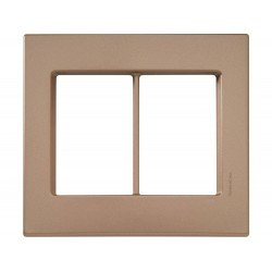 PLACA + SUPORTE 4X4 EM TERMOPLASTICO 6 POSTOS JUNTOS LINHA IZY FLAT OURO VELHO TRAMONTINA