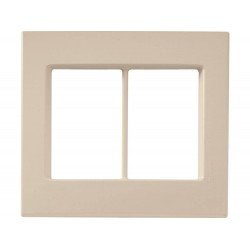 PLACA + SUPORTE 4X4 TERMOPLASTICO 6 POSTOS JUNTOS LINHA IZY FLAT PRATA PEROLA TRAMONTINA