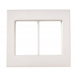 PLACA + SUPORTE 4X4 TERMOPLASTICO 6 POSTOS JUNTOS LINHA IZY FLAT BRANCO PEROLA TRAMONTINA