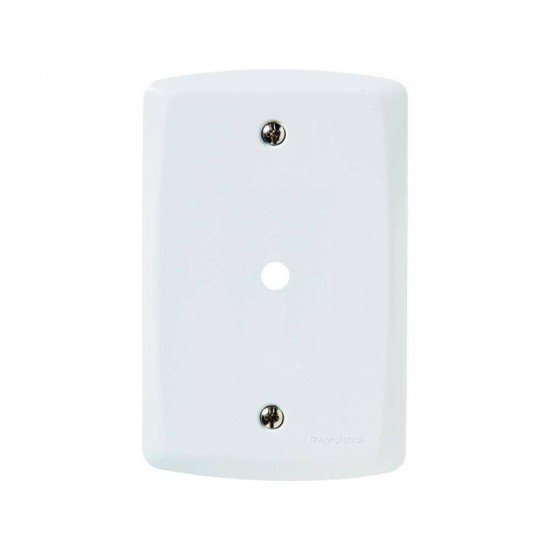 PLACA 4X2 EM TERMOPLASTICO COM 1 FURO 9,5MM LINHA LUX2 BRANCA TRAMONTINA