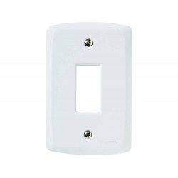 PLACA 4X2 EM TERMOPLASTICO COM 1 POSTO VERTICAL LINHA LUX2 BRANCA TRAMONTINA