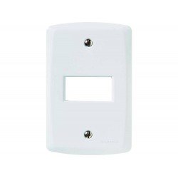 PLACA 4X2 EM TERMOPLASTICO COM 1 POSTO HORIZONTAL LINHA LUX2 BRANCA TRAMONTINA