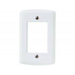 PLACA 4X2 EM TERMOPLASTICO COM 3 POSTOS JUNTOS LINHA LUX2 BRANCA TRAMONTINA