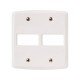 PLACA 4X4 EM TERMOPLASTICO COM 2 POSTOS HORIZONTAL LINHA LUX2 BRANCA TRAMONTINA