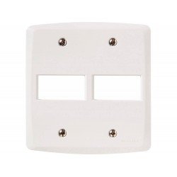 PLACA 4X4 EM TERMOPLASTICO COM 2 POSTOS HORIZONTAL LINHA LUX2 BRANCA TRAMONTINA