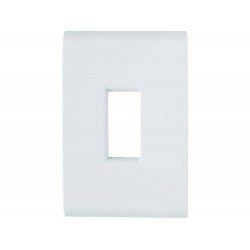 PLACA + SUPORTE 4X2 EM TERMOPLASTICO 1 POSTO VERTICAL LINHA LIZ BRANCA TRAMONTINA