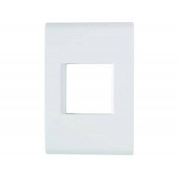 PLACA + SUPORTE 4X2 EM TERMOPLASTICO 2 POSTOS JUNTOS LINHA LIZ BRANCA TRAMONTINA