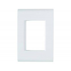 PLACA + SUPORTE 4X2 EM TERMOPLASTICO 3 POSTOS JUNTOS LINHA LIZ BRANCA TRAMONTINA