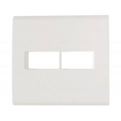 PLACA + SUPORTE 4X4 EM TERMOPLASTICO 2 POSTOS HORIZONTAL LINHA LIZ BRANCA TRAMONTINA