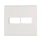 PLACA + SUPORTE 4X4 EM TERMOPLASTICO 2 POSTOS HORIZONTAL LINHA LIZ BRANCA TRAMONTINA