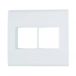 PLACA + SUPORTE 4X4 EM TERMOPLASTICO 4 POSTOS LINHA LIZ BRANCA TRAMONTINA