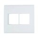 KIT 6 UNI PLACA + SUPORTE 4X4 EM TERMOPLASTICO 4 POSTOS LINHA LIZ BRANCA TRAMONTINA