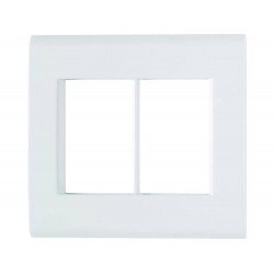 KIT 6 UNI PLACA + SUPORTE 4X4 EM TERMOPLASTICO 6 POSTOS LINHA LIZ BRANCA TRAMONTINA