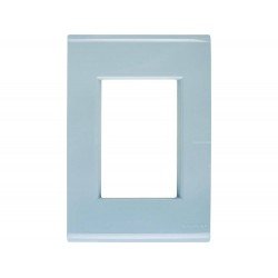 PLACA + SUPORTE EM TERMOPLASTICO 3 POSTOS JUNTOS LINHA LIZ AZUL JEANS TRAMONTINA