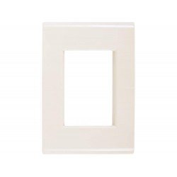 PLACA + SUPORTE 4X2 EM TERMOPLASTICO 3 POSTOS JUNTOS LINHA LIZ BEGE TRAMONTINA