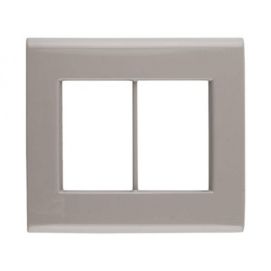 PLACA + SUPORTE 4X4 EM TERMOPLASTICO 6 POSTOS LINHA LIZ FENDI TRAMONTINA