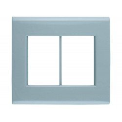 KIT 6 UNI PLACA + SUPORTE 4X4 EM TERMOPLASTICO 6 POSTOS LINHA LIZ AZUL JEANS TRAMONTINA